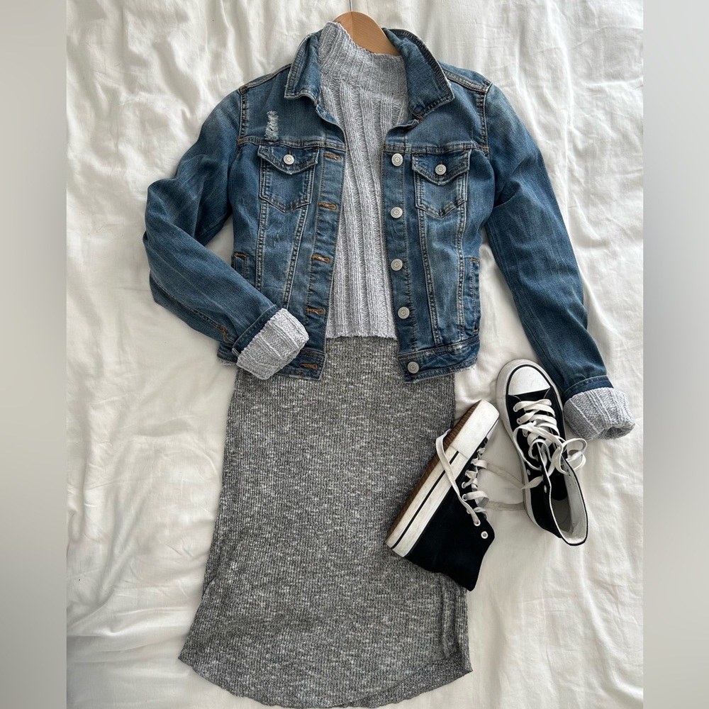 Knit dress (staged for fall ideas)